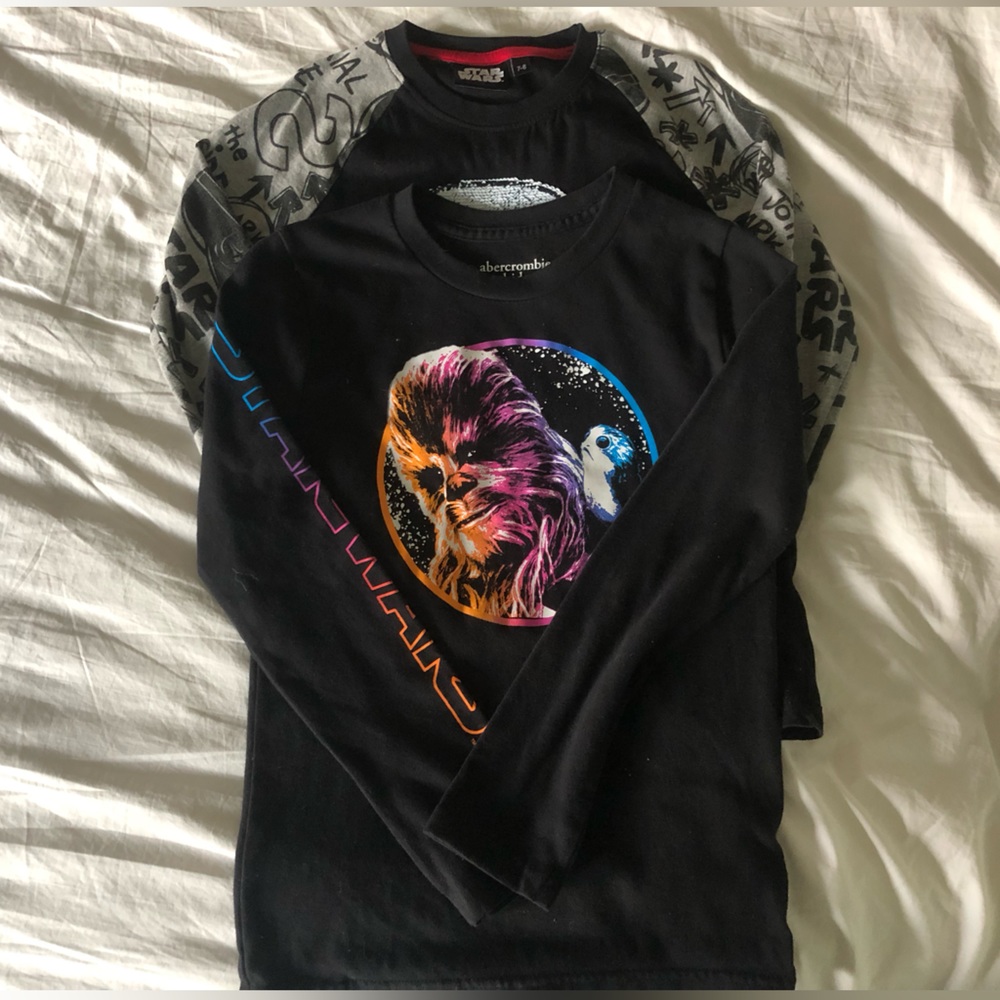 little boys star wars long sleeve boys 7-8